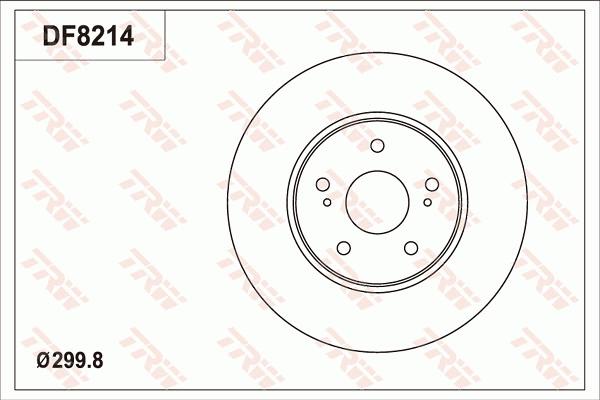 TRW DF8214 - Тормозной диск autospares.lv