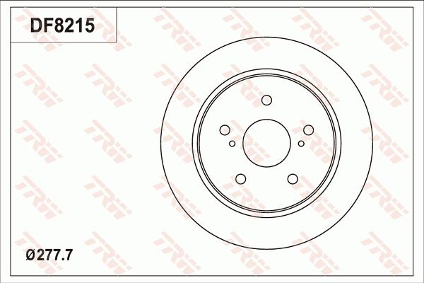 TRW DF8215 - Тормозной диск autospares.lv