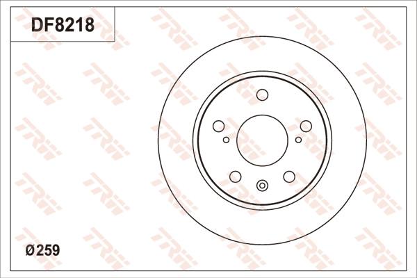 TRW DF8218 - Тормозной диск autospares.lv