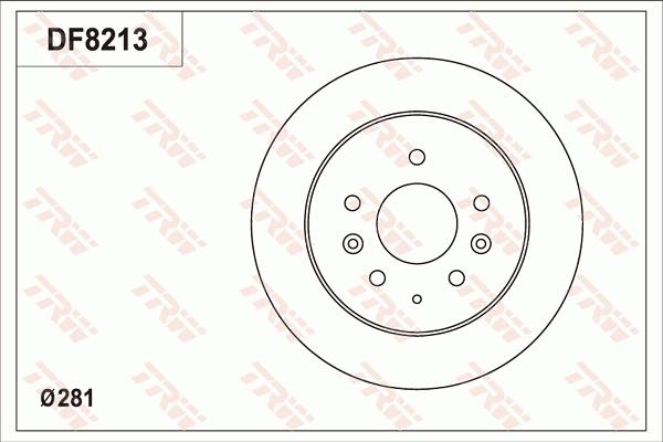 TRW DF8213 - Тормозной диск autospares.lv