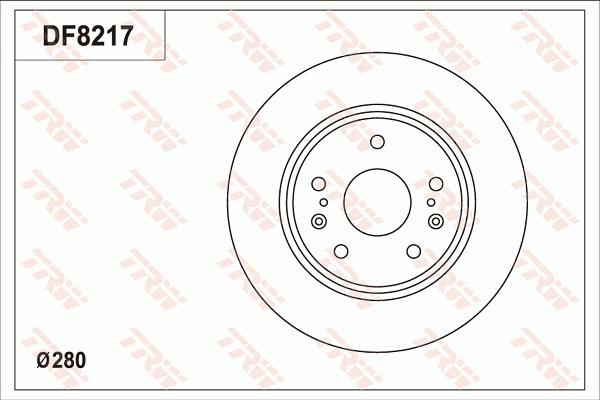 TRW DF8217 - Тормозной диск autospares.lv