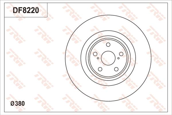 TRW DF8220S - Тормозной диск autospares.lv