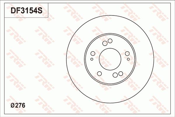 TRW DF3154S - Тормозной диск autospares.lv