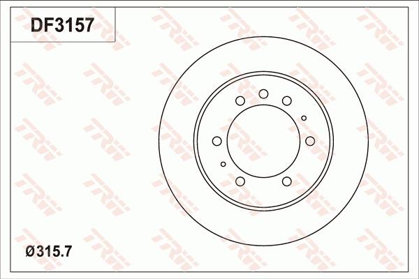 TRW DF3157 - Тормозной диск autospares.lv