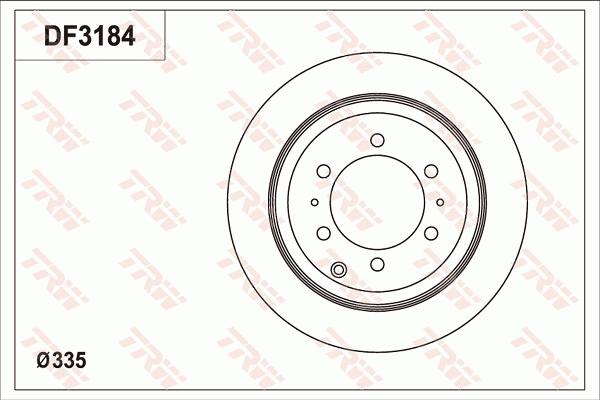 TRW DF3184 - Тормозной диск autospares.lv