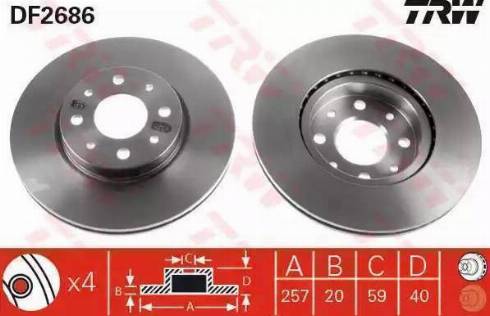 Delphi BG2452 - Тормозной диск autospares.lv