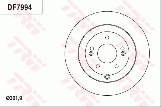 TRW DF7994 - Тормозной диск autospares.lv