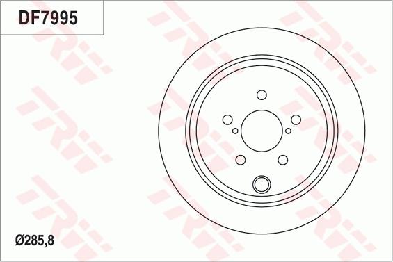 TRW DF7995 - Тормозной диск autospares.lv