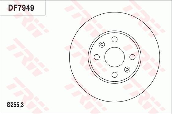 TRW DF7949 - Тормозной диск autospares.lv