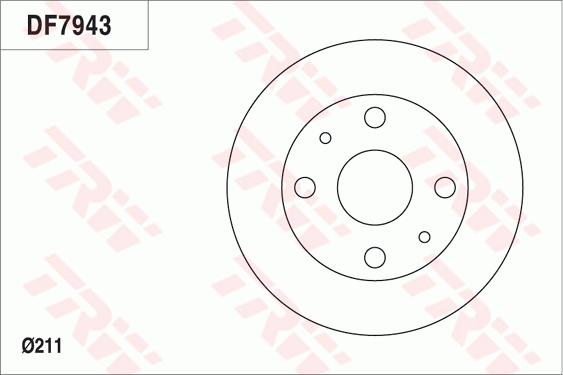 TRW DF7943 - Тормозной диск autospares.lv