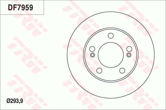 TRW DF7959 - Тормозной диск autospares.lv