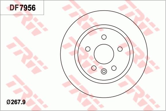 TRW DF7956 - Тормозной диск autospares.lv