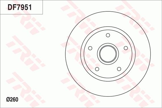 TRW DF7951 - Тормозной диск autospares.lv