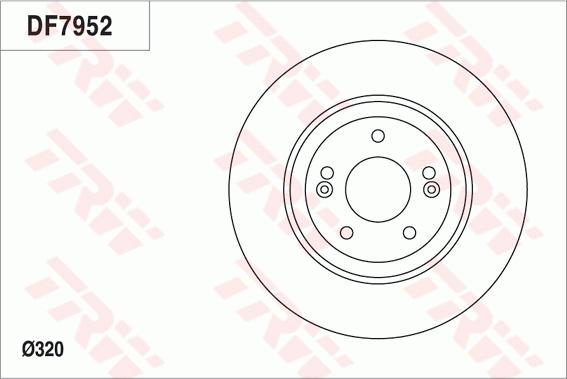 TRW DF7952 - Тормозной диск autospares.lv