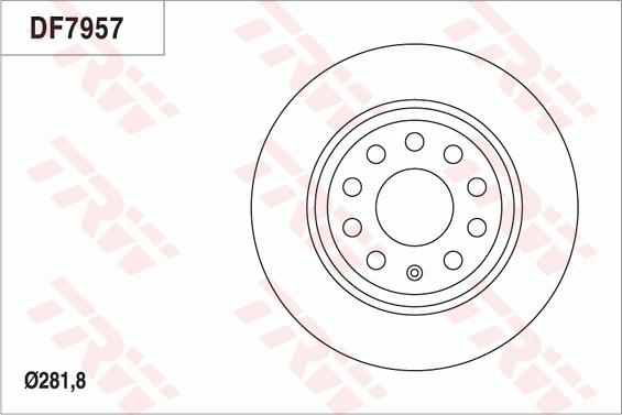 TRW DF7957 - Тормозной диск autospares.lv