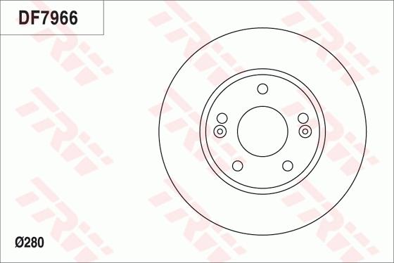 TRW DF7966 - Тормозной диск autospares.lv