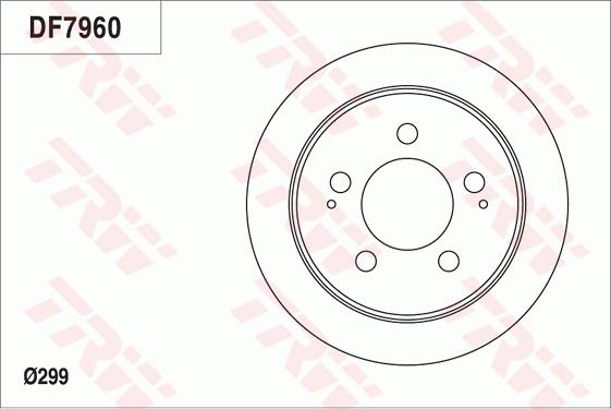 TRW DF7960 - Тормозной диск autospares.lv