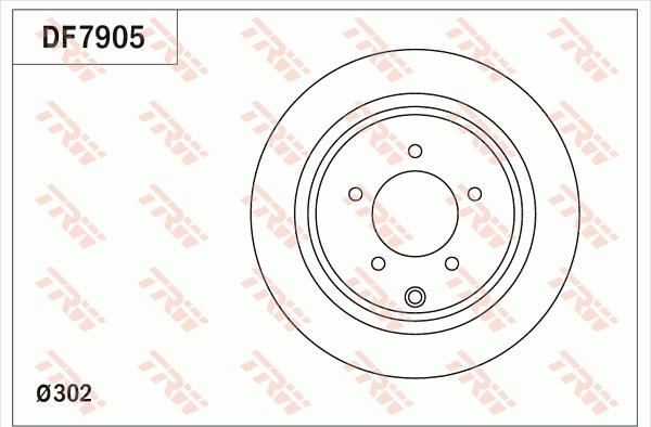 TRW DF7905 - Тормозной диск autospares.lv