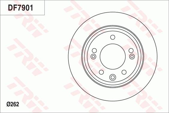 TRW DF7901 - Тормозной диск autospares.lv