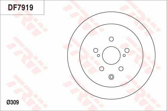 TRW DF7919 - Тормозной диск autospares.lv