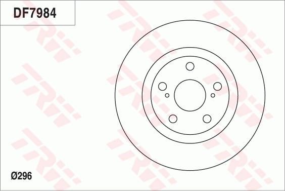 TRW DF7984 - Тормозной диск autospares.lv