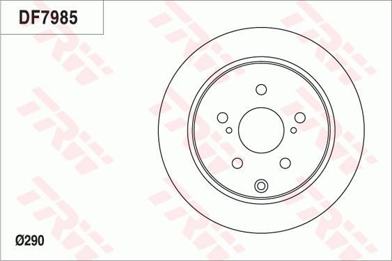 TRW DF7985 - Тормозной диск autospares.lv