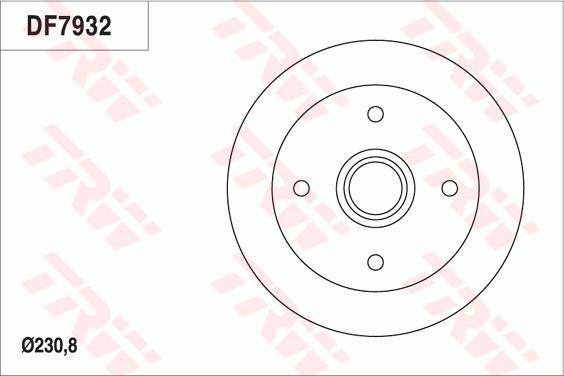 TRW DF7932 - Тормозной диск autospares.lv