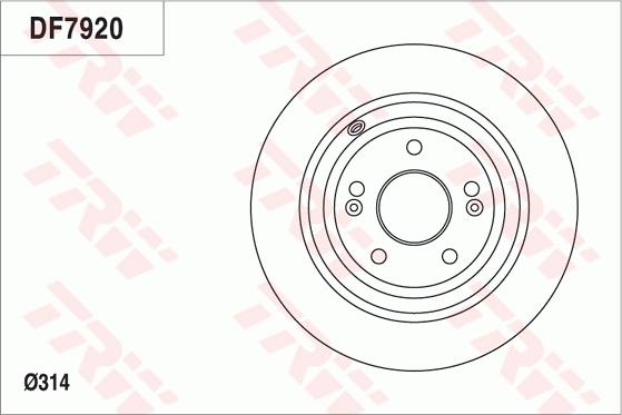 TRW DF7920 - Тормозной диск autospares.lv