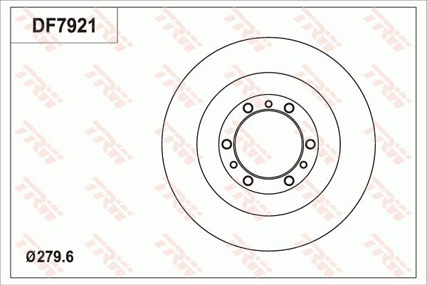 TRW DF7921S - Тормозной диск autospares.lv