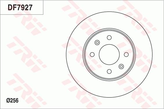 TRW DF7927 - Тормозной диск autospares.lv