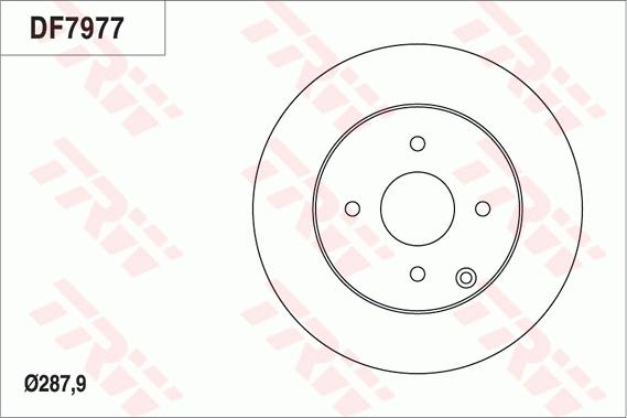 TRW DF7977 - Тормозной диск autospares.lv