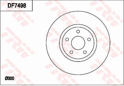 TRW DF7498 - Тормозной диск autospares.lv