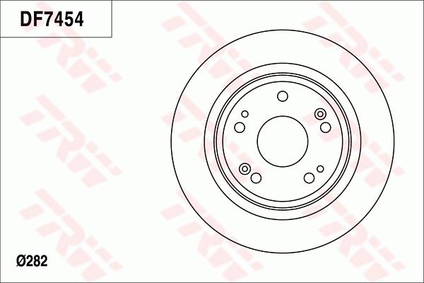 TRW DF7454 - Тормозной диск autospares.lv