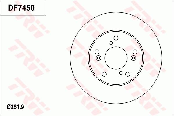 TRW DF7450 - Тормозной диск autospares.lv