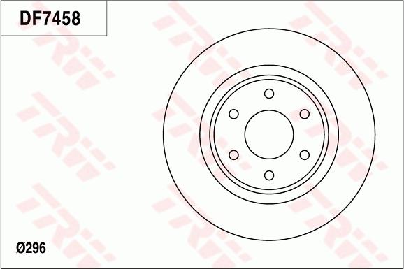 TRW DF7458 - Тормозной диск autospares.lv