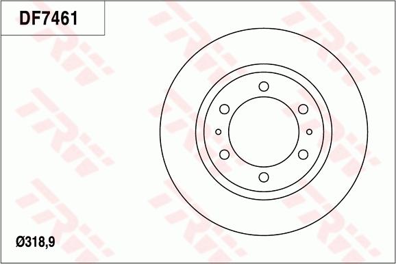 TRW DF7461 - Тормозной диск autospares.lv