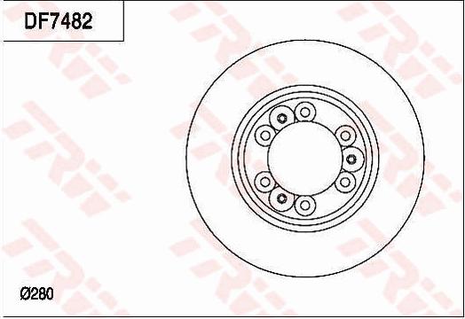 TRW DF7482 - Тормозной диск autospares.lv