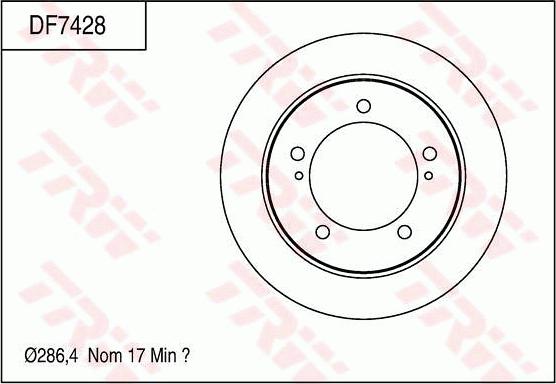 TRW DF7428 - Тормозной диск autospares.lv