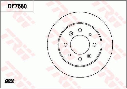 TRW DF7680 - Тормозной диск autospares.lv