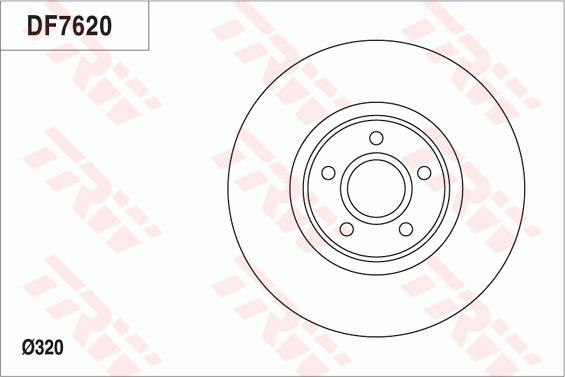 TRW DF7620 - Тормозной диск autospares.lv