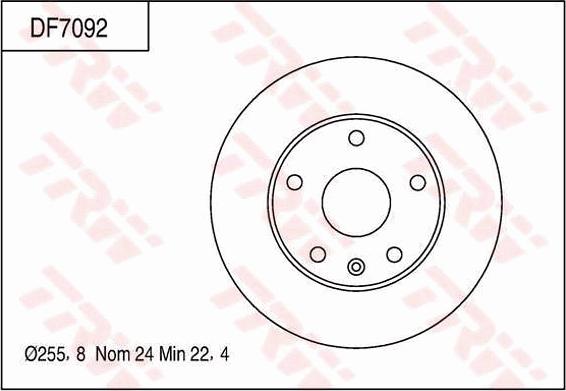 TRW DF7092 - Тормозной диск autospares.lv