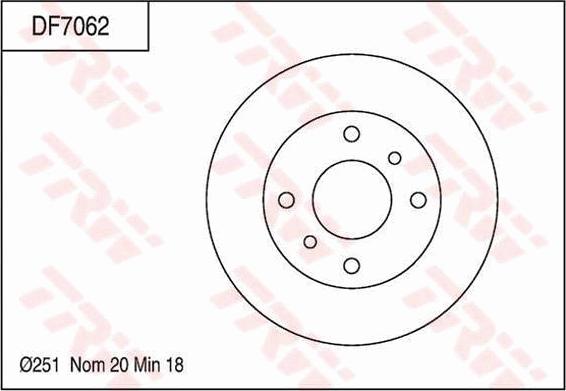 TRW DF7062 - Тормозной диск autospares.lv