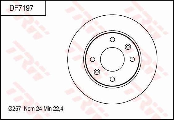 TRW DF7197 - Тормозной диск autospares.lv