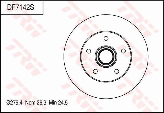 TRW DF7142S - Тормозной диск autospares.lv