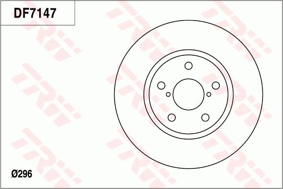 TRW DF7147 - Тормозной диск autospares.lv