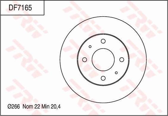 TRW DF7165 - Тормозной диск autospares.lv