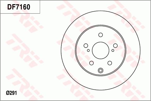 TRW DF7160 - Тормозной диск autospares.lv