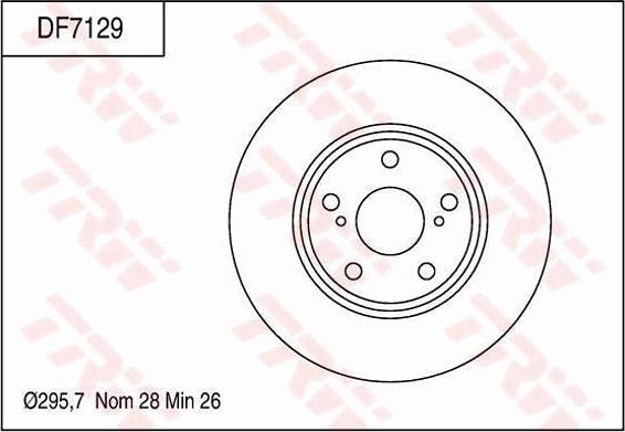 TRW DF7129 - Тормозной диск autospares.lv