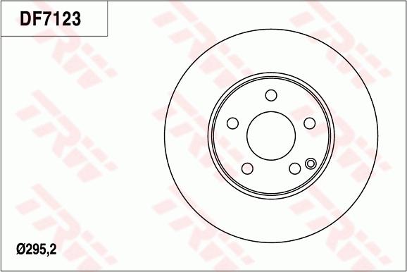 TRW DF7123 - Тормозной диск autospares.lv