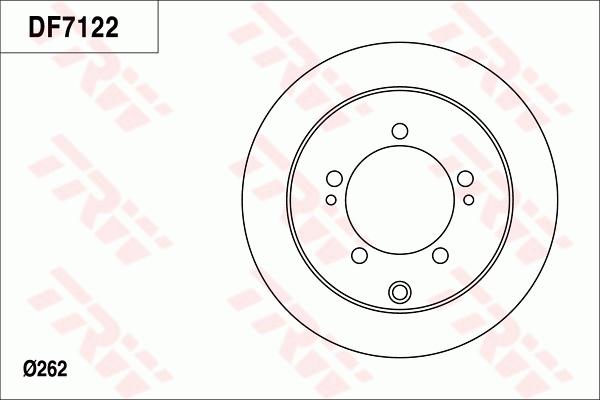 TRW DF7122 - Тормозной диск autospares.lv